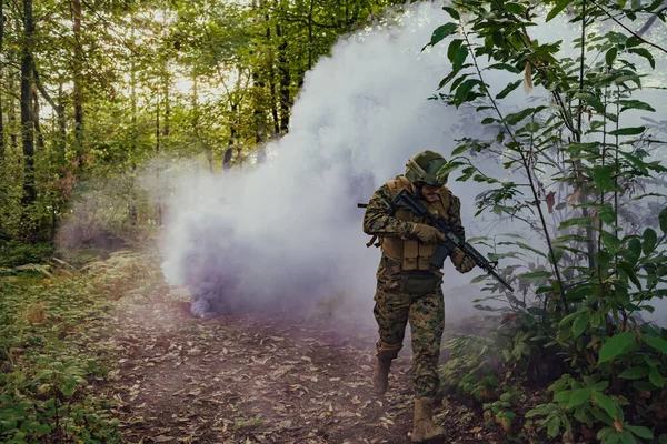 Schlacht Des Militärs Krieg Militärische Truppen Rauch — Stockfoto