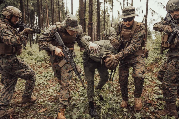 Soldaten Kader Wurde Bei Lebendigem Leib Terroristen Gefangen Genommen Und — Stockfoto