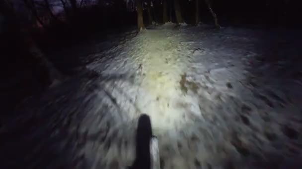 Baráti Társaság Speed Lovaglás Mountain Bike Downhill Ride Csúszós Mtb — Stock videók
