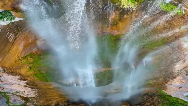 Belle Cascade Forêt Verdoyante Vue Dégagée Des Joyaux Cachés Cascade — Video