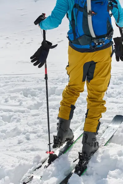 stock image A close-up of a climbers well-worn gear reveals the story of countless adventures and prepares for one more daring ascent. 