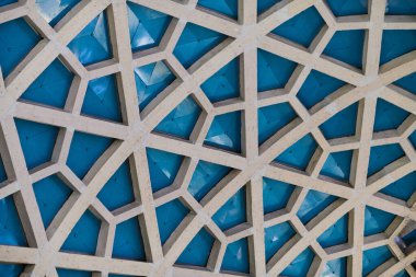 Doğulu altıgen ızgara desenli mimari detay dokusu. 