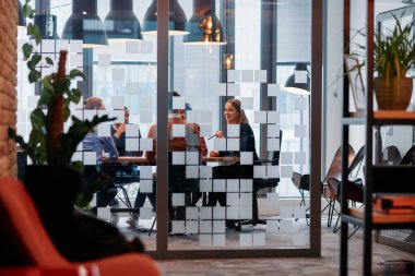 İş dünyasından profesyonellerden oluşan bir ekip canlı tartışmalara girişiyor ve stratejik fikirleri paylaşıyor, modern kurumsal kültürün merkezinde işbirliği ve yenilik sergiliyor.. 