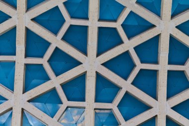 Doğulu altıgen ızgara desenli mimari detay dokusu. 