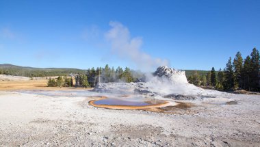 Kale Şofben patlama Yellowstone Milli Parkı, ABD