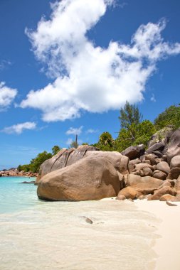 Famous Beach Anse Lazio on the Praslin island, Seychelles