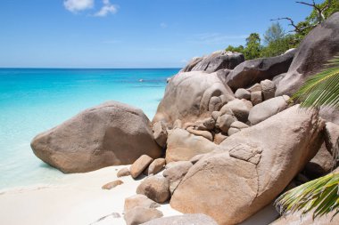 Famous Beach Anse Lazio on the Praslin island, Seychelles