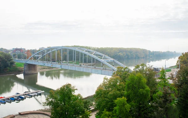 Szeged Stad Ungern Belvarosi Bridge Landmärke Arkitektur — Stockfoto