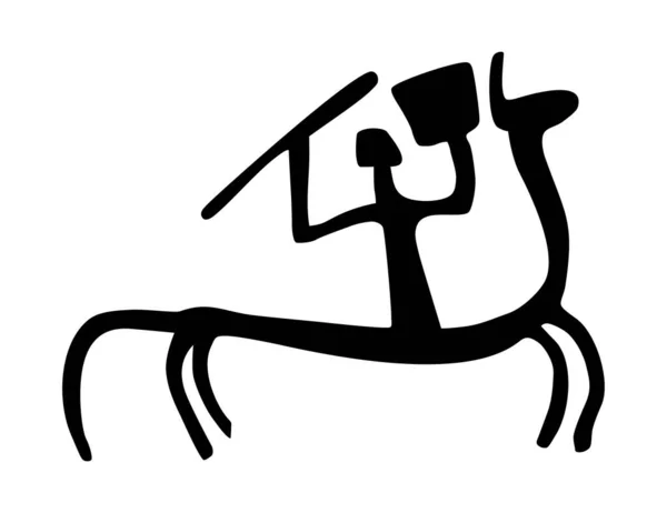 青銅器時代リトズビー古代のシンボルで馬術描写 — ストック写真