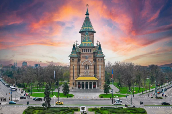Архитектура Православного Собора Тимишоара — стоковое фото