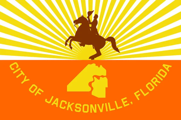 Jacksonville City Flag Florida United States America Symbol Stock Photo