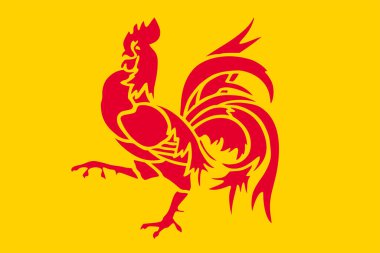 Wallonia province flag Belgium region symbol illustration