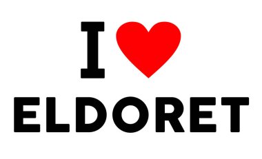 Eldoret Kenya 'nın sembolünü seviyorum.