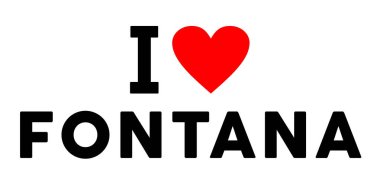 Fontana şehrini seviyorum. Birleşik Devletler sembolü.