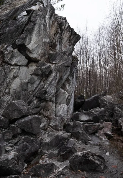 Ruskeala Mountain Park Landmark Russia Inglés Mármol Montaña Roca Cantera —  Fotos de Stock