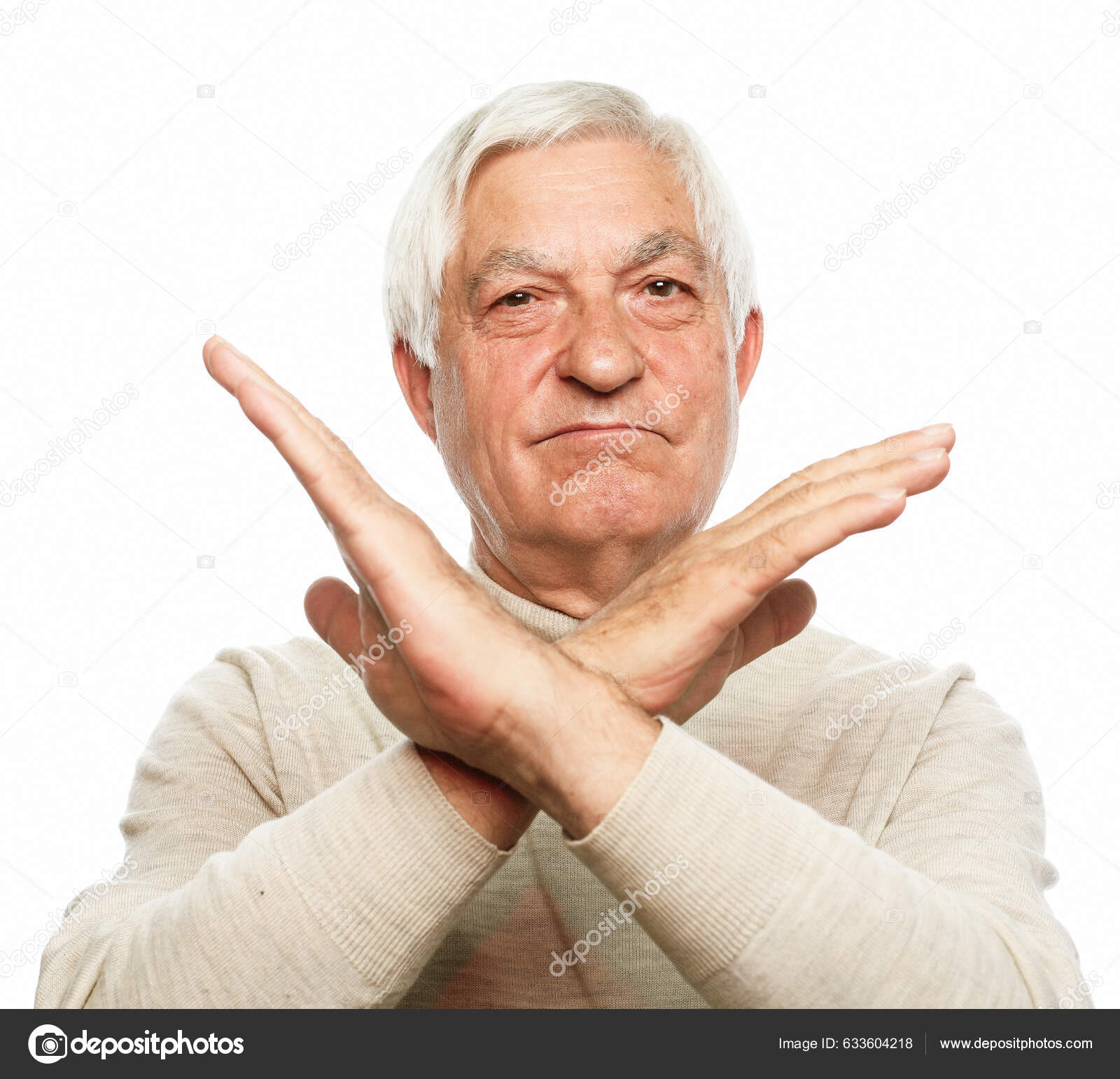 Эмоции Пожилые Люди Язык Тела Пожилой Мужчина Седыми Волосами.
