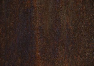 Geçmişler ve dokular kavramı. Bulanık kahverengi paslı grunge metal dokusu. Eski efekt