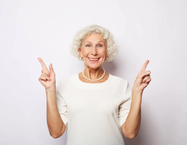 Lifestyle Emotion Old People Concept Good Mood Happy Smiling Positive — Stock Photo, Image