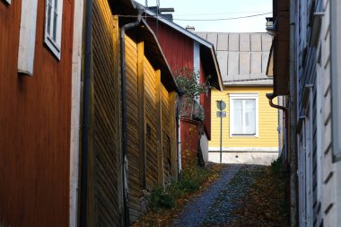 Narrow alley in Porvoo Finland