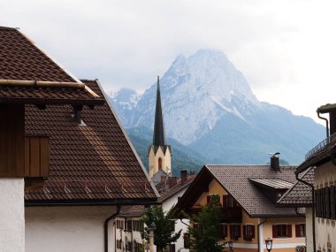 Güney Almanya 'da Garmisch Partenkirchen şehri