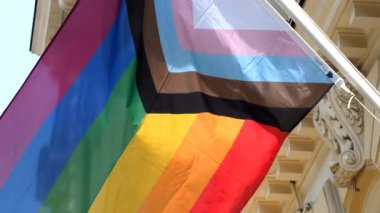 Pride flag in the wind 