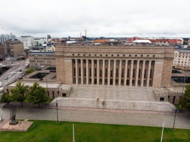 Helsinki 'deki Finlandiya Parlamentosu' nun gerçek görünümü