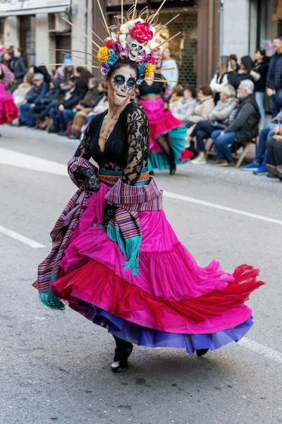Palamos Spain February 2023 Traditional Carnival Parade Small Town Palamos — Stockfoto