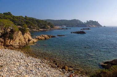 Palamos 'taki S' Alguer Koyu, Costa Brava, Girona. İspanya