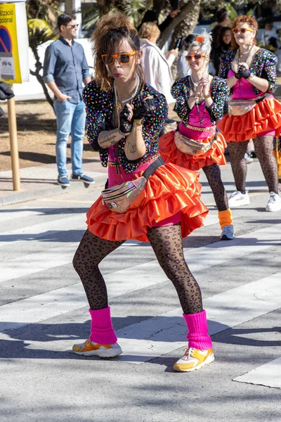 Palamos Espagne Février 2024 Carnaval Traditionnel Dans Une Petite Ville Photos De Stock Libres De Droits