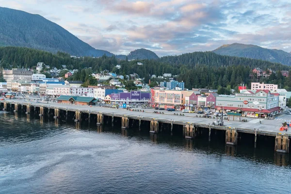 Ketchikan Września 2022 Miejska Panorama Portu Ketchikan Alaska Nabrzeża — Zdjęcie stockowe