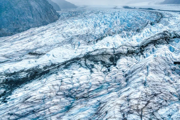 Aerial View Mendenhall Glacier Juneau Alaska — Stock Photo, Image