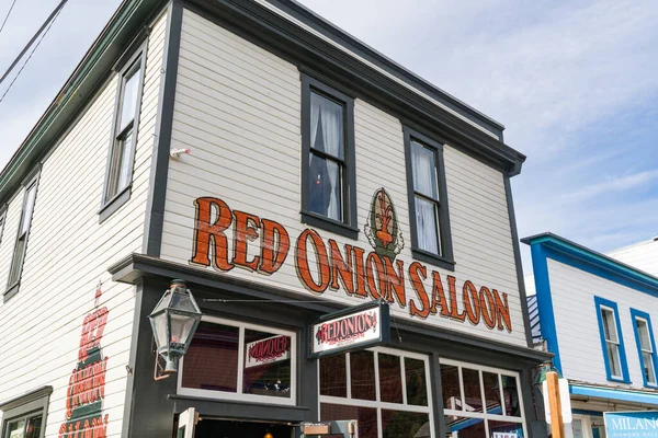 Skagway September 2022 Exterior Famous Red Onion Saloon Skagway Alaska — Stock Photo, Image