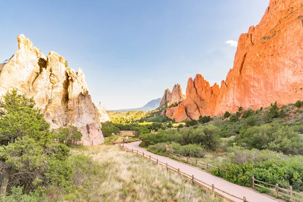 Beautiful rock formations in Garden of the Gods Park in Colorado Springs, Colorado