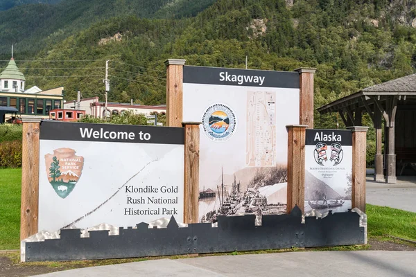 Skagway September 2022 Welcome Skagway Alaska Klondike Gold Rush National — Stock Photo, Image