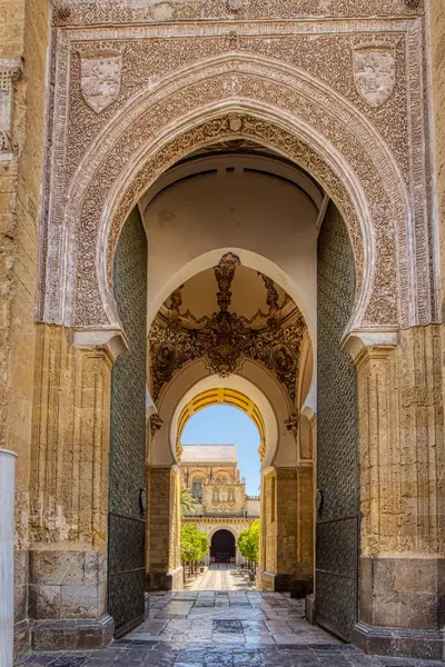 Außen Maurischer Bogeneingang Zur Mezquita Kathedrale Ursprünglich Teil Der Großen Stockbild