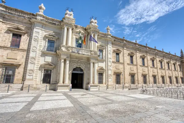 Facade of the old Royal Tobacco Factory building built in the 18th century.  The building is now part of the University of Seville