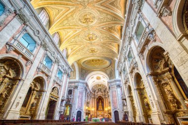 Lizbon, Portekiz 'deki güzel ve tarihi Lizbon Katedrali' nin içi