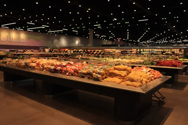 Moulins França Setembro 2022 Departamento Frutas Vegetais Grande Supermercado Leclerc — Fotografia de Stock