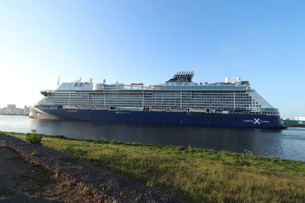 Ijmuiden Nederländerna Maj 2022 Celebrity Apex Drivs Celebrity Cruises Kantfartyg — Stockfoto