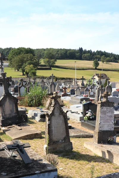 Overzicht Van Een Oude Begraafplaats Saone Loire Frankrijk — Stockfoto