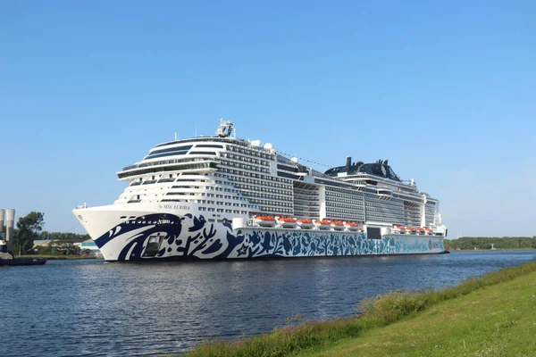 Velsen Holandia Czerwca 2023 Euribia Dołączyła Floty Msc Cruises 2023 Obraz Stockowy