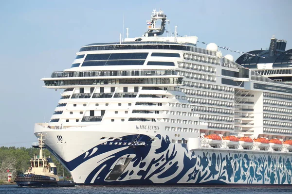 Velsen Holandia Czerwca 2023 Euribia Dołączyła Floty Msc Cruises 2023 Obrazek Stockowy