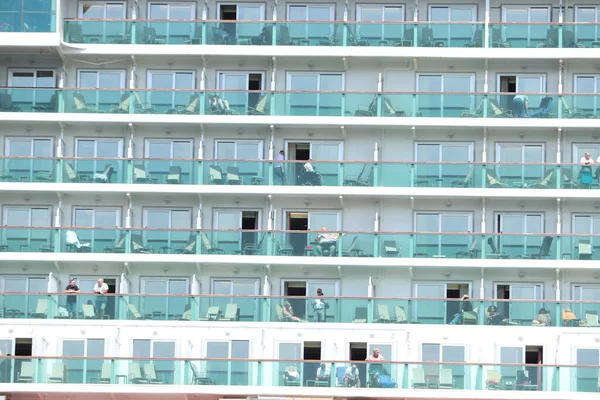 Ijmuiden Niederlande Mai 2023 Ventura Cruises Detail Der Luxuriösen Balkonräume — Stockfoto
