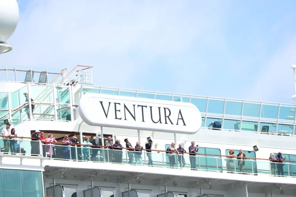 Iijmuiden Netherlands May 2023 Ventura Cruises North Sea Canal 这艘船由Fincantieri在意大利蒙特法尔科内建造 — 图库照片