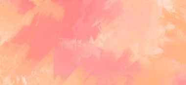 Soyut Pembe Mercan Turuncu Boya Arkaplanı. Pankart unsuru tasarla. Vektör illüstrasyonu