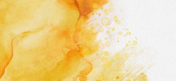 Abstrato Ouro Amarelo Aquarela Pintura Fundo Elemento Banner Design Ilustração — Vetor de Stock
