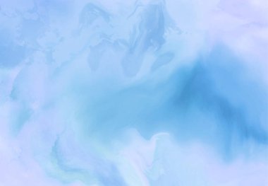 Mavi boya fırçası elementli zarif afiş tasarımı. Soyut dekorasyon. Vektör illüstrasyonu.