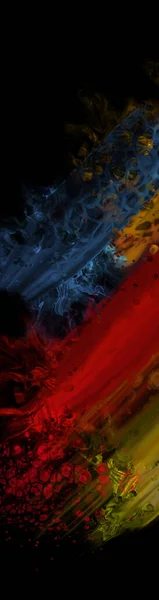 Modern Colorful Flow Background Black Wave Liquid Shape Color Banner — Stock Vector