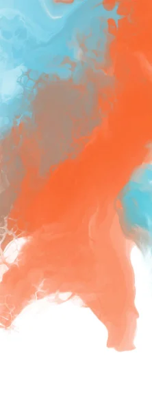 추상적 파란색 오렌지색 페인팅 디자인 일러스트 — 스톡 벡터