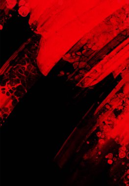 Siyah kırmızı fırça darbesi. JDesign elemanı. Grunge lekelerinin vektör çizimi. Vektör fırçaları resimleme.